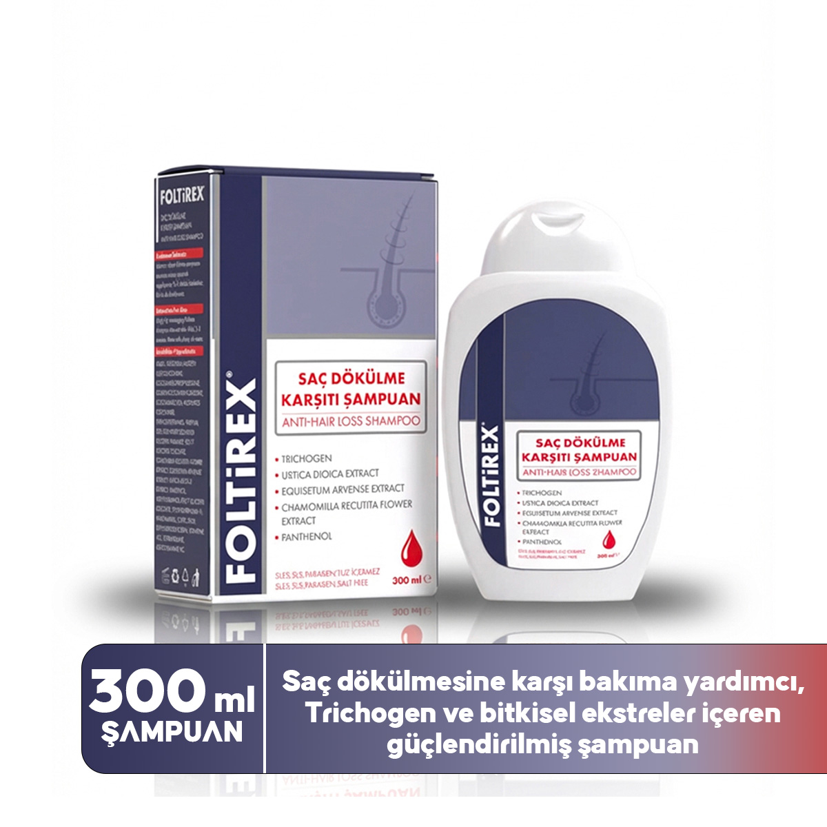 Foltirex Saç Dökülme Karşıtı Şampuan 300 ml
